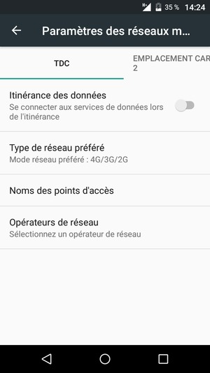 Sélectionnez Public puis Type de réseau préféré