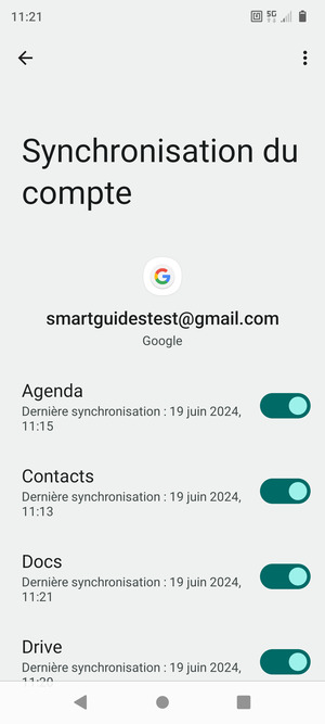 Sélectionnez le bouton du Menu