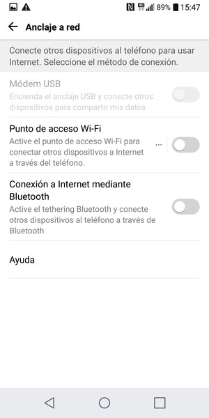 Seleccione Punto de acceso Wi-Fi