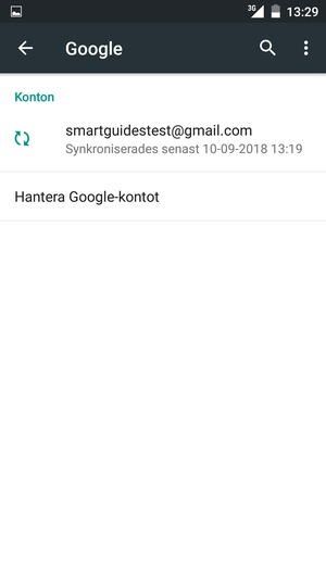 Tryck på ditt konto