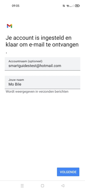 Geef uw account een naam en voer uw naam in. Selecteer VOLGENDE