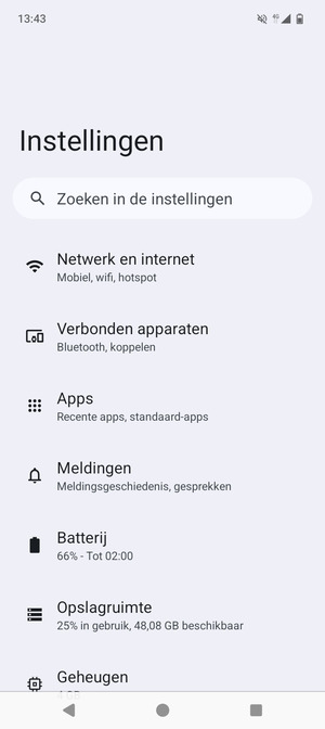 Selecteer Netwerk en internet