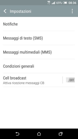 Seleziona Messaggi di testo (SMS)