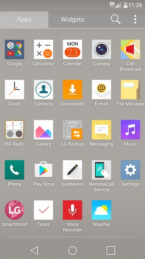 Select Settings