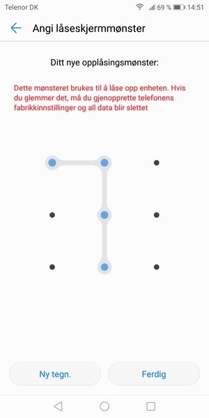 Tegn et opplåsingsmønster