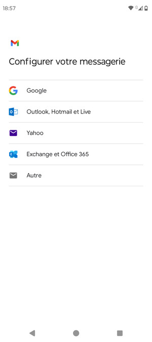 Sélectionnez Exchange et Office 365