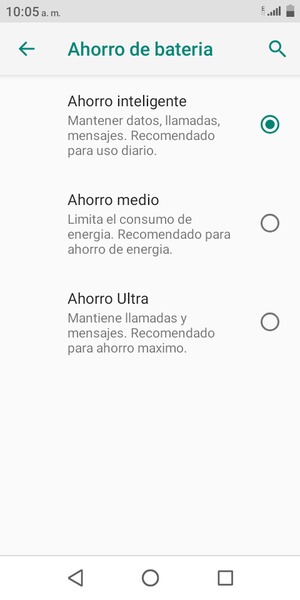 Seleccione la opción deseada