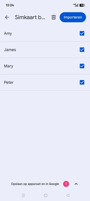 Selecteer
Importeren