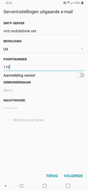 Schakel Aanmelding vereist uit en selecteer VOLGENDE