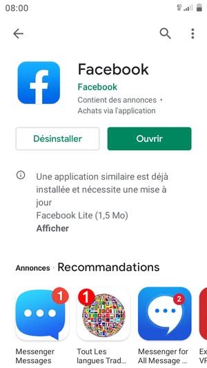 Sélectionnez Ouvrir