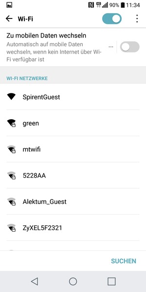 Wählen Sie das Wireless-Netzwerk, zu dem Sie eine Verbindung herstellen möchten