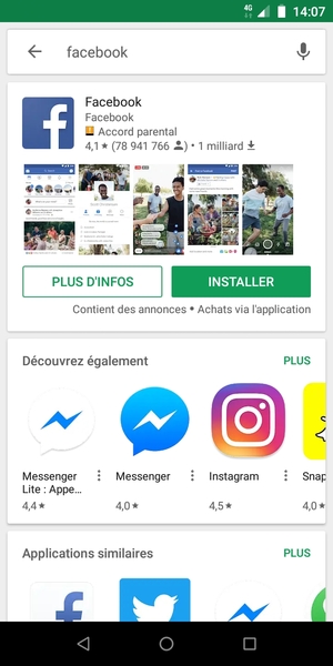 Sélectionnez l'appli