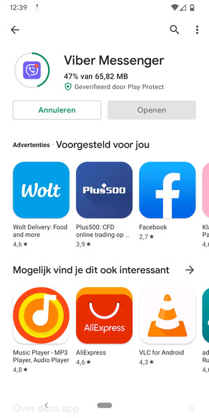 Wacht tot het installatieproces beëindigd is