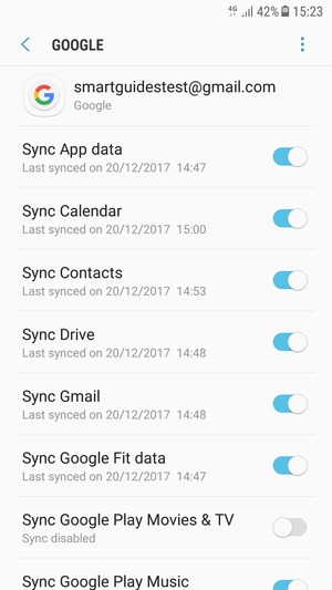 Make sure Sync Contacts is selected