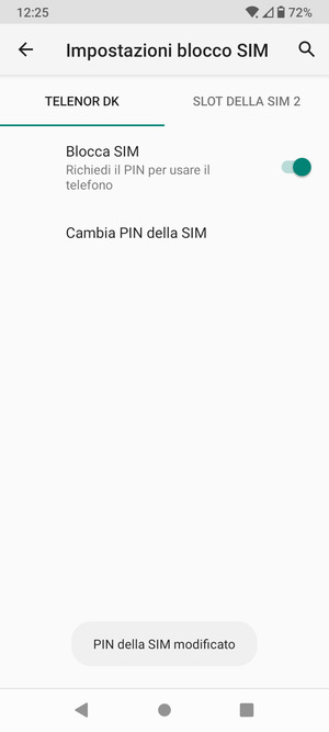 Il tuo PIN della SIM è stato modificato