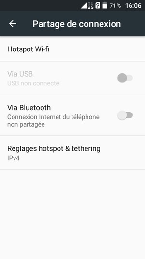 Sélectionnez Hotspot Wi-fi