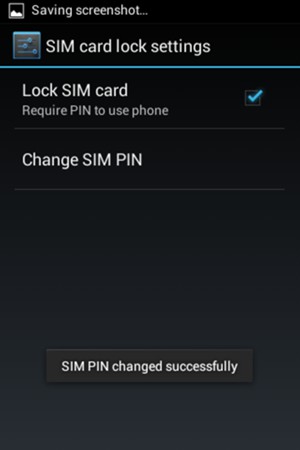 Your SIM PIN has been changed