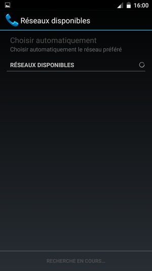 Veuillez attendre la fin de la recherche
