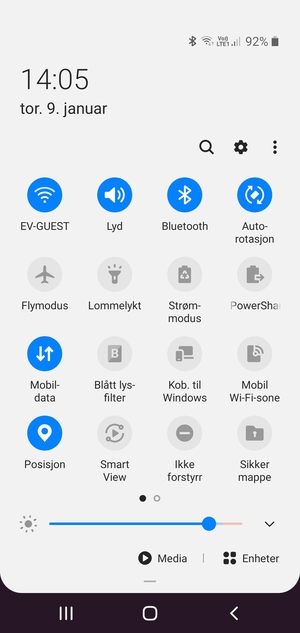 Slå av Wi-Fi og Bluetooth