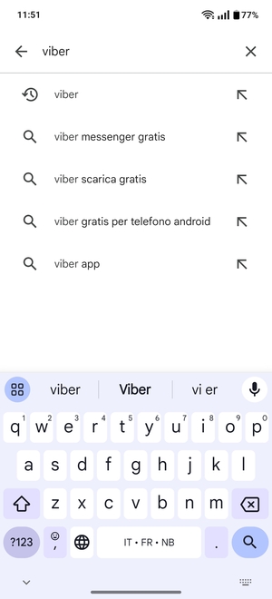 Inserisci il nome dell'app e seleziona Ricerca