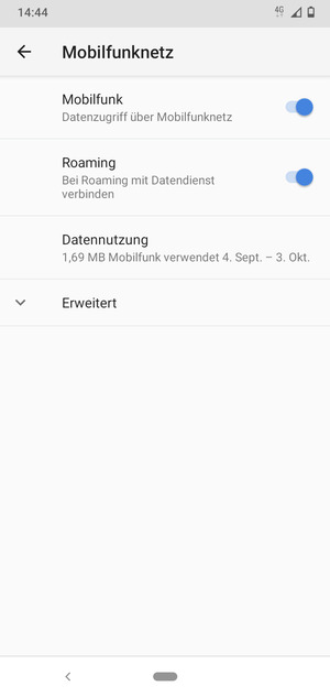 Schalten Sie Roaming an oder aus