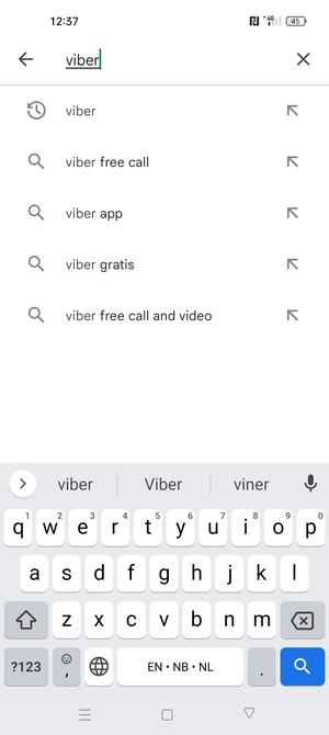 Skriv inn applikasjonsnavnet og velg Søk