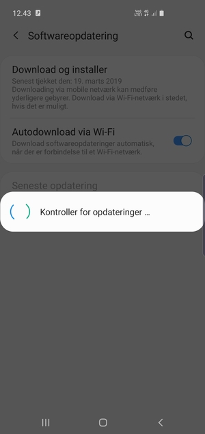 Afvent at søgningen er afsluttet