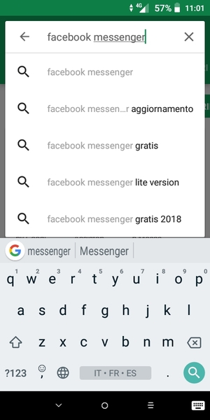 Inserisci il nome dell'app e seleziona Cerca