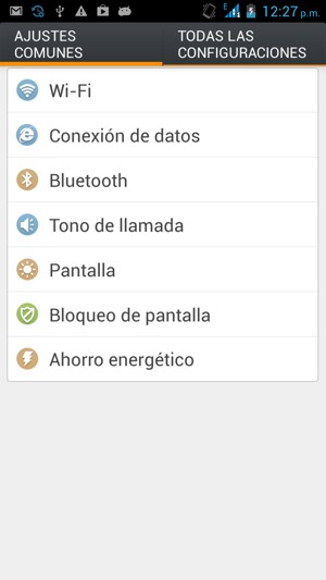 Seleccione TODAS LAS CONFIGURACIONES