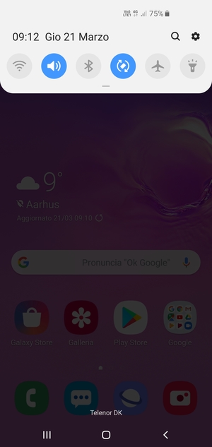 Scorri nuovamente verso il basso il menu in alto