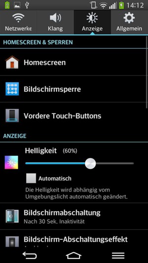 Wählen Sie Bildschirmsperre