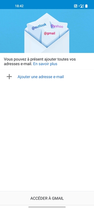 Sélectionnez Ajouter une daresse e-mail