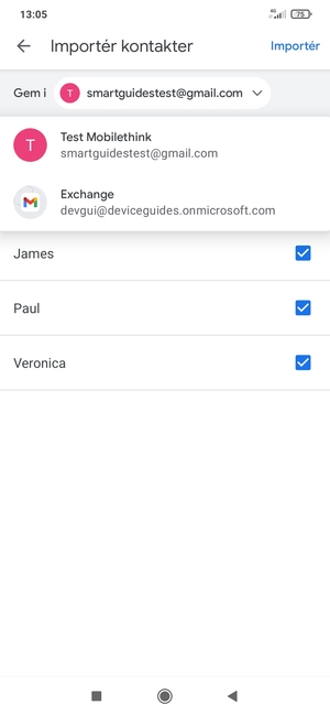 Vælg din Google-konto