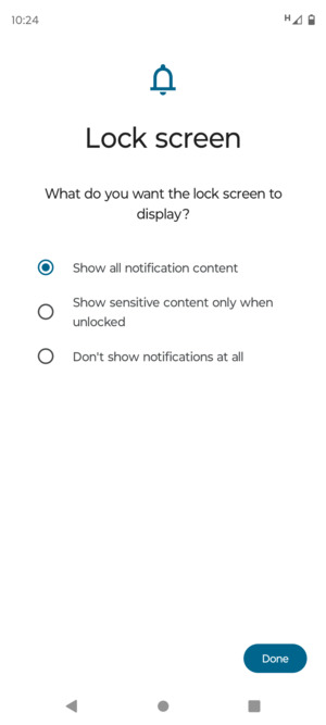 Select your preferred option and select Done
