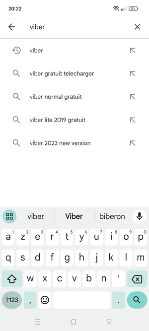 Saisissez le nom de l'appli et sélectionnez Rechercher