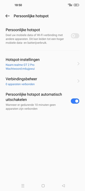 Selecteer Hotspot-instellingen