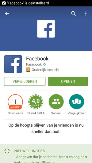 Selecteer OPENEN
