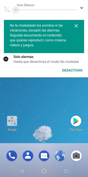 Presione una vez más para modo silencio