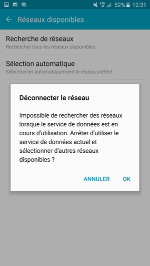 Si vous
voyez cet écran, sélectionnez OK
