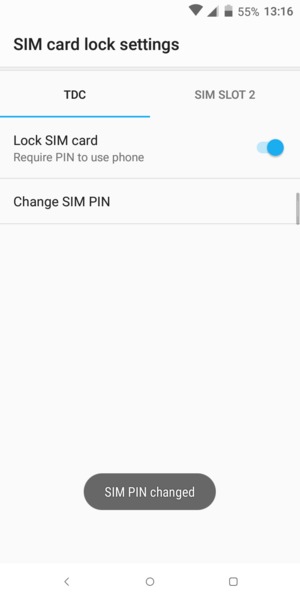 Your SIM PIN has been changed