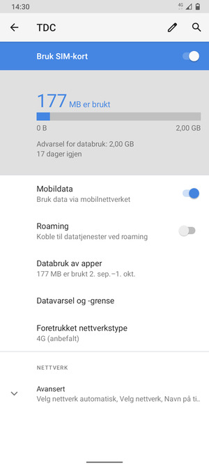Velg Avansert