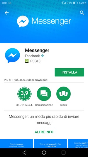 Seleziona INSTALLA