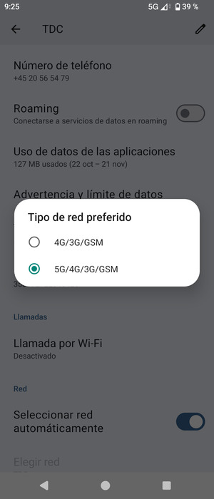 Seleccione la opción deseada