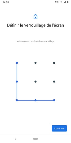 Dessinez de nouveau le schéma de déverrouillage et sélectionnez Confirmer