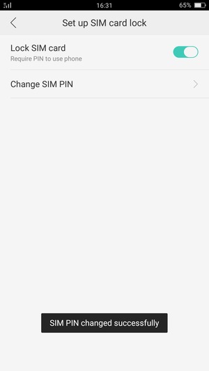Your SIM PIN has been changed