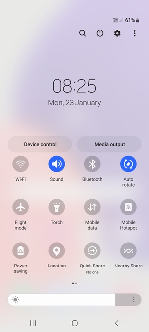 Select the Menu button