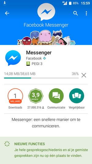 Wacht tot het installatieproces beëindigd is