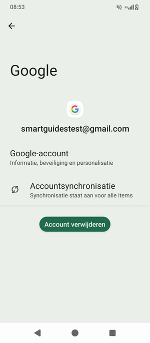 Selecteer Accountsynchronisatie