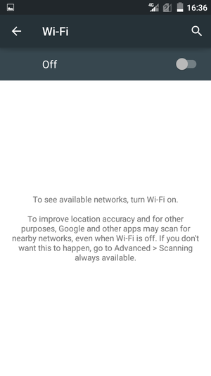 Turn on Wi-Fi