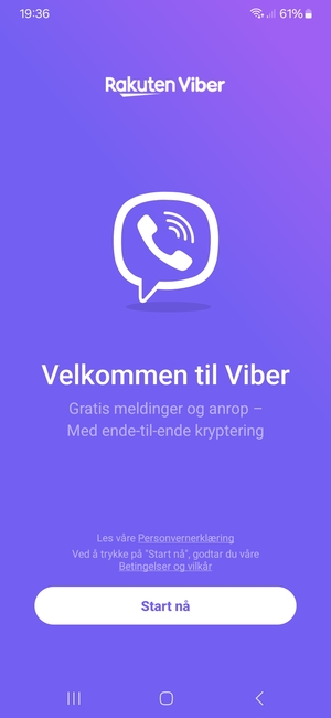Applikasjonen er klar til bruk
